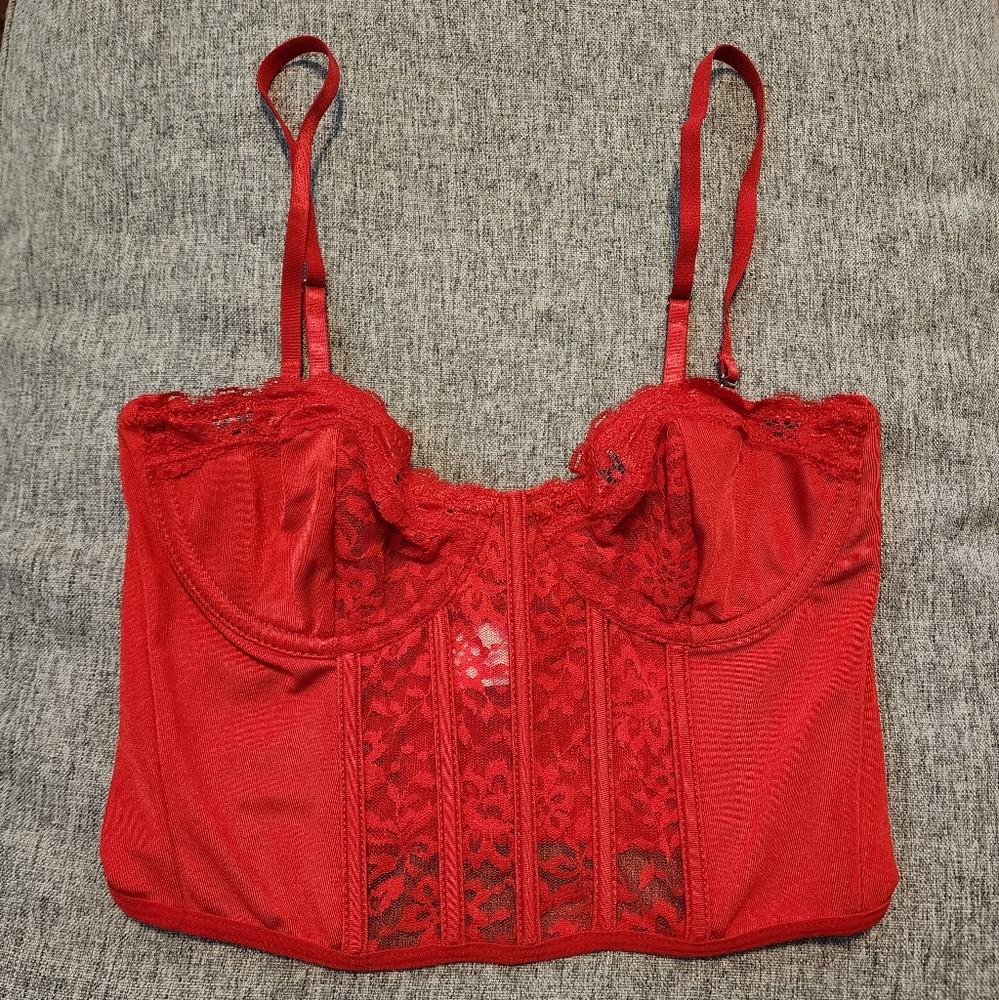 SHEIN Red Lace Chemise